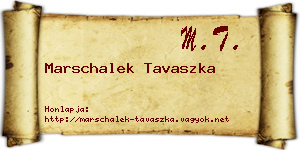Marschalek Tavaszka névjegykártya